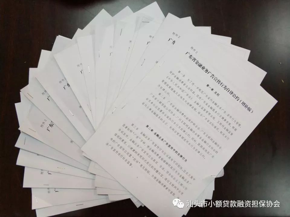 【行业资讯】汕头小贷融担协会：加强自律规范共守自律公约
