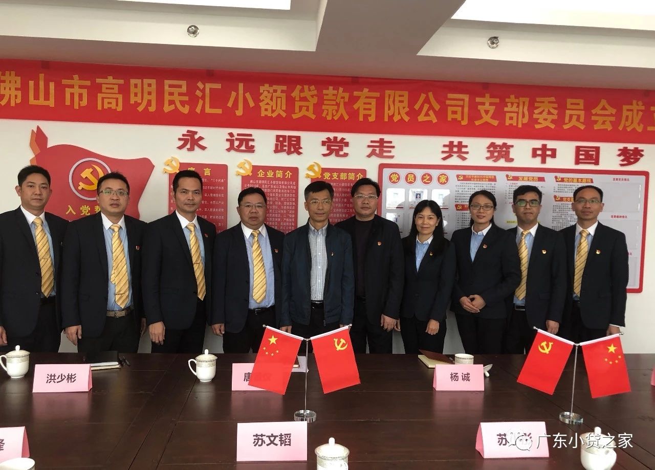 【会员风采】佛山市高明民汇小额贷款有限公司党支部正式成立 【会员风采】佛山市高明民汇小额贷款有限公司党支部正式成立