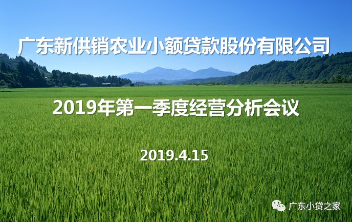 【会员风采】广东新供销农业小额贷款股份有限公司 2019年第一季度经营分析会议圆满召开