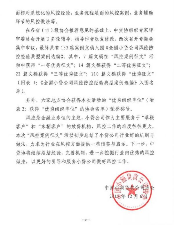 祝贺!中贷协“全国小贷行业风险防控典型经验案例征文”评选揭晓,广东12篇获奖 祝贺!中贷协“全国小贷行业风险防控典型经验案例征文”评选揭晓,广东12篇获奖