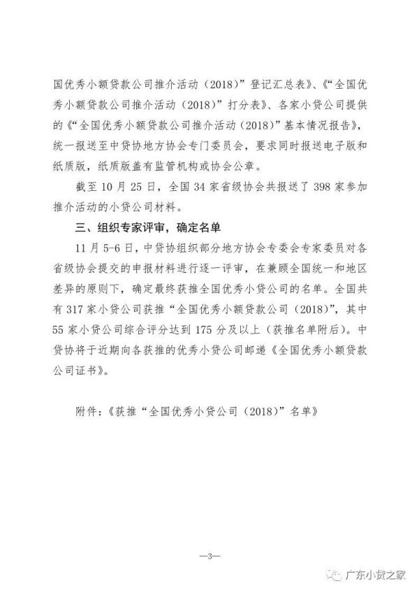 【协会通知】热烈祝贺“全国优秀小贷公司推介活动(2018)”获奖会员单位 【协会通知】热烈祝贺“全国优秀小贷公司推介活动(2018)”获奖会员单位